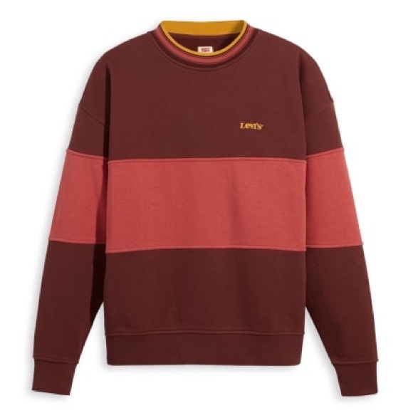 LEVI’S Mens Colorblock Crew Neck Sweatshirt Size SMALL S NEW - Picture 5 of 6